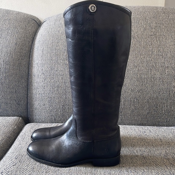 Frye Melissa Black leather boots Size: 7.5B - Picture 4 of 16
